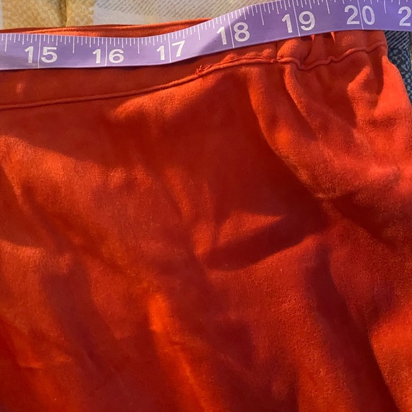 Canyon Road red fringe hem western maxi skirt. Size 2x. Front criss cross is off - Picture 8 of 9